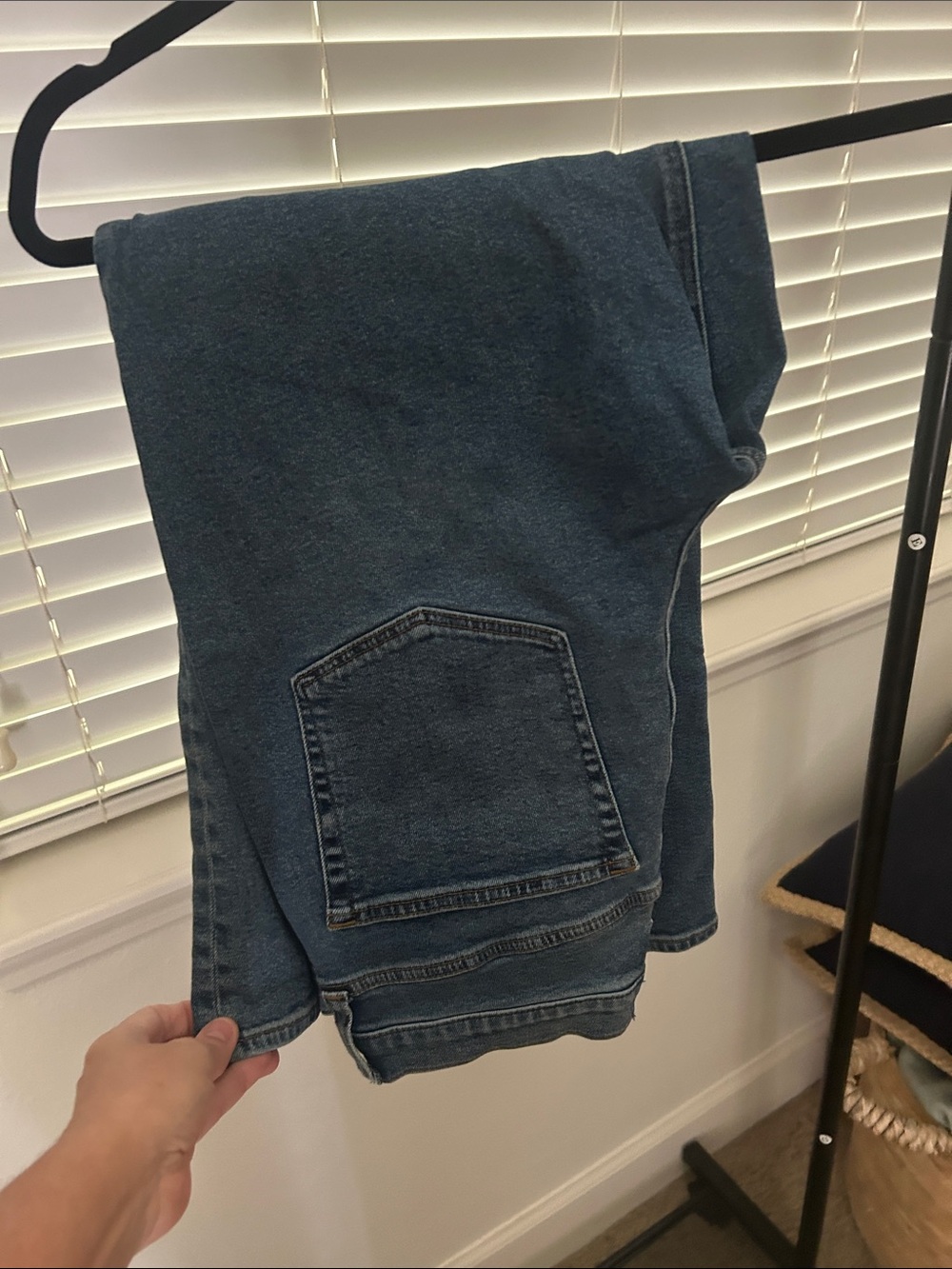J. Crew Factory Dark Blue cropped Wide-Leg Jeans